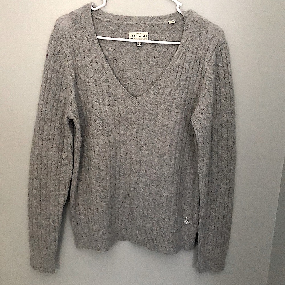 Light Gray Cable Knit Sweater